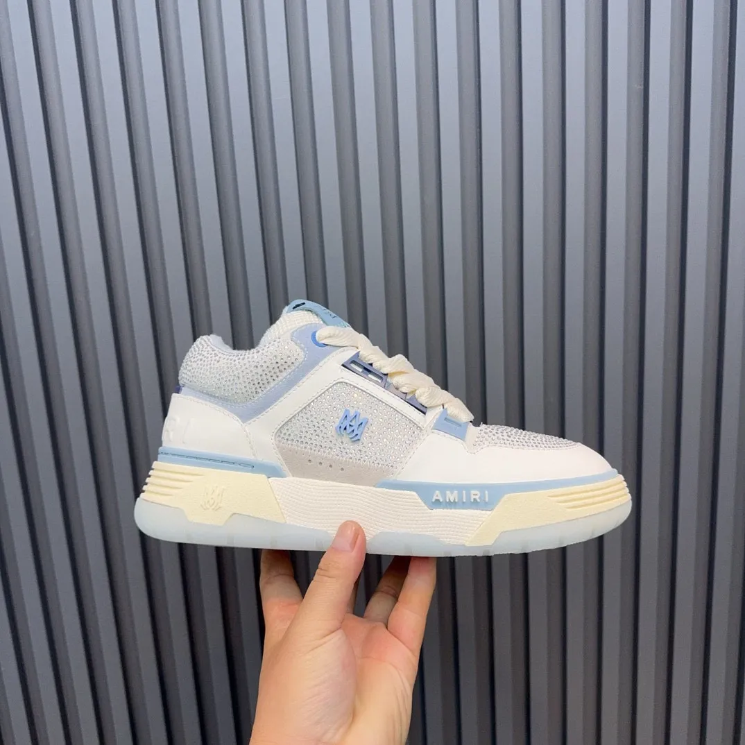 Men's men's shoes 💰800 AMIRI Amir Couple's new hot brick high street sneakers with bone sports shoes, toe-layer cowhide upper, upper side bones, purely hand-stitched, with good three-dimensional effect, customized metal LOGO, code number 35-44 (45, 46 customized)